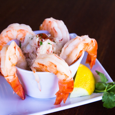 Shrimp cup with side.