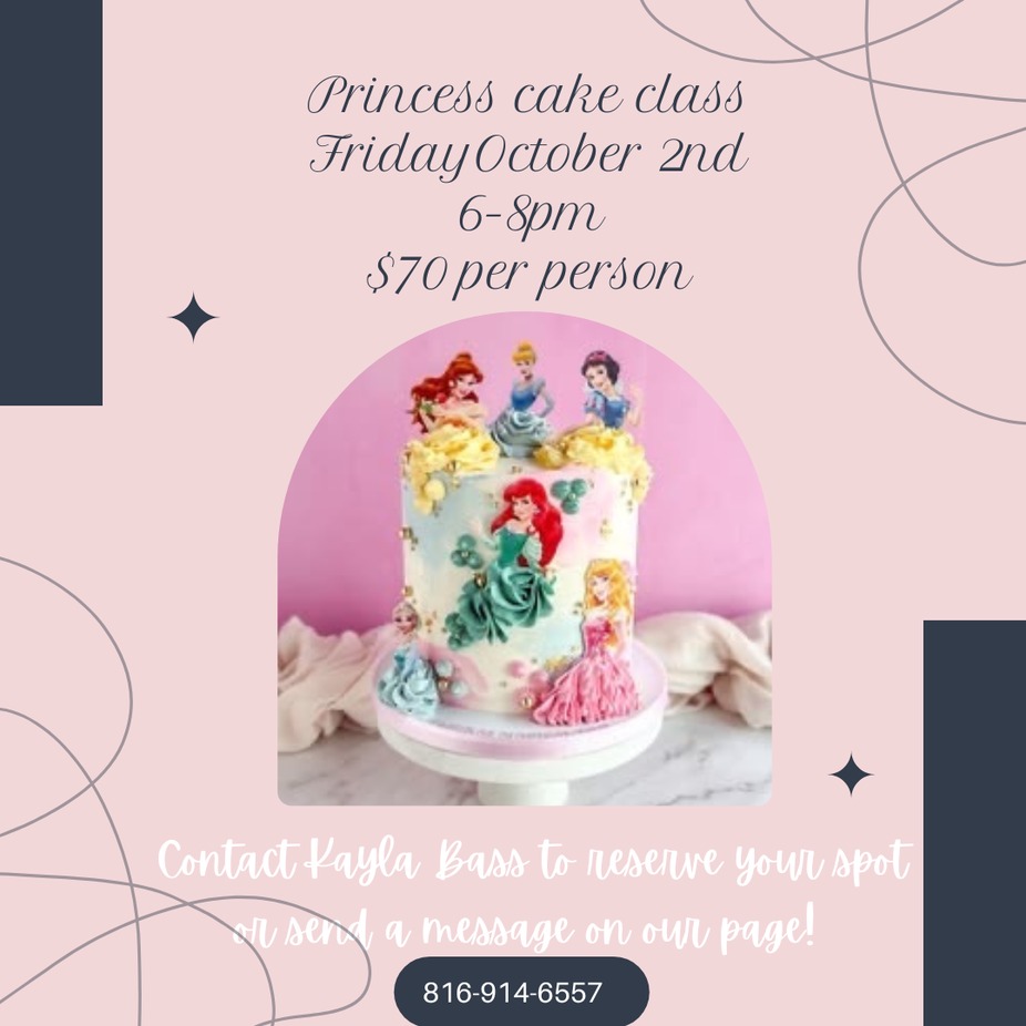 Friday October 2nd princess cake class event photo