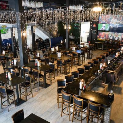 Interior, seating and bar areas.