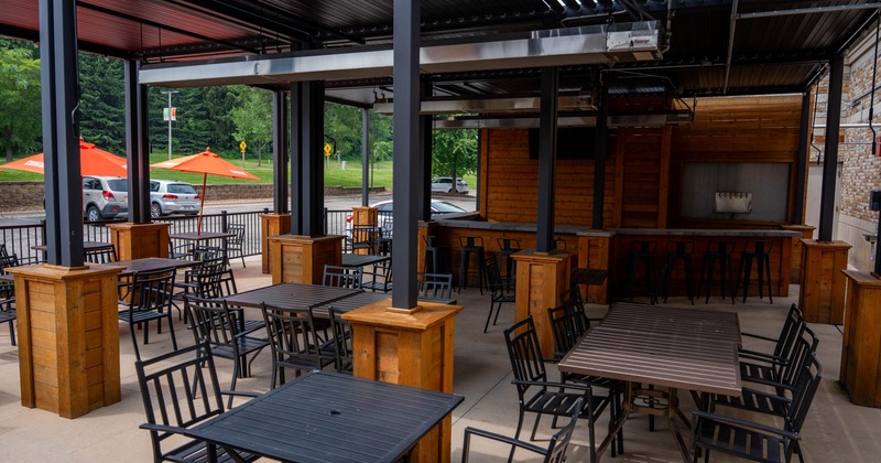 Exterior, chairs and tables