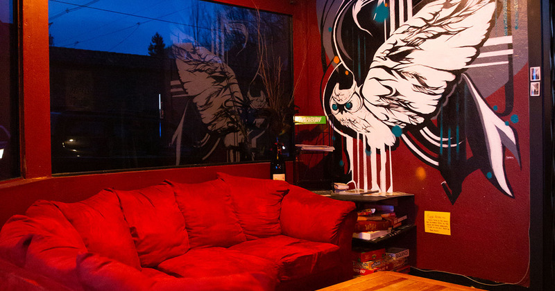 Interior, lounge seating area