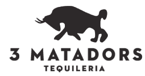 3 Matadors Tequileria logo scroll
