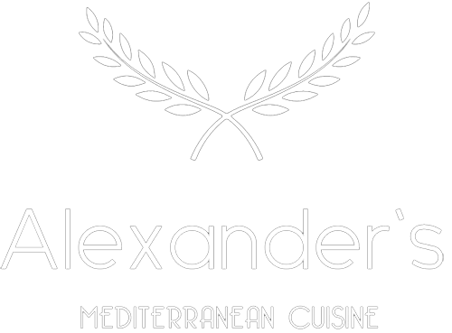 Alexander's Mediterranean Cuisine white logo