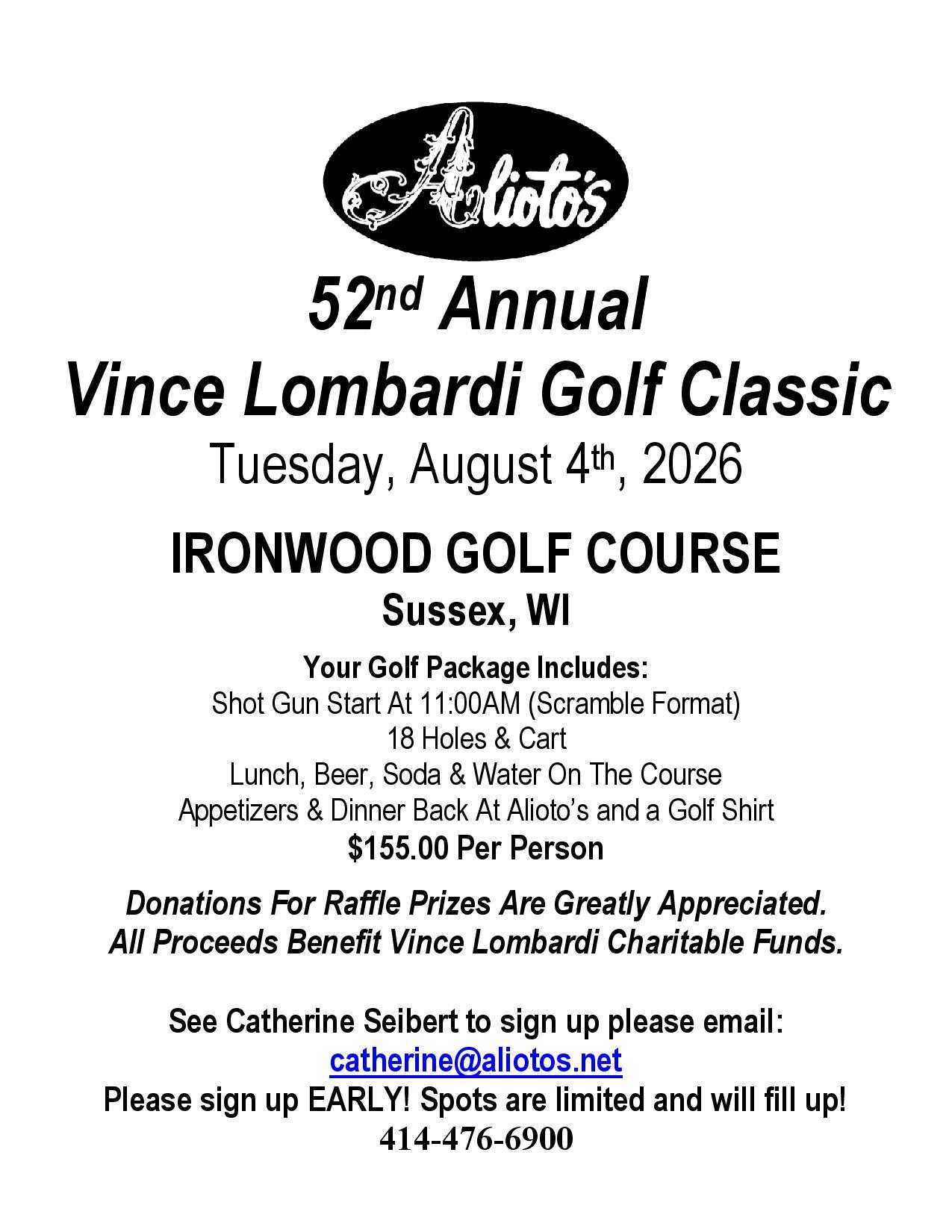 Vince Lombardi Golf Classic page 1