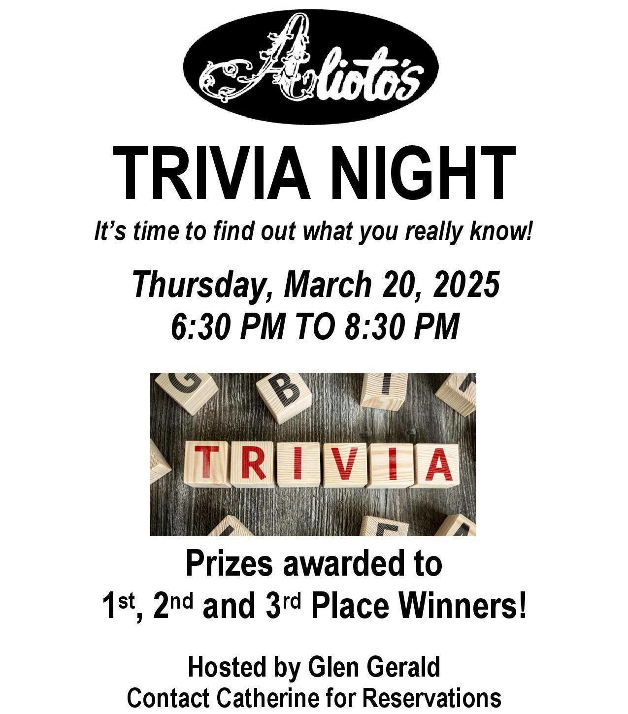 Trivia Night in March