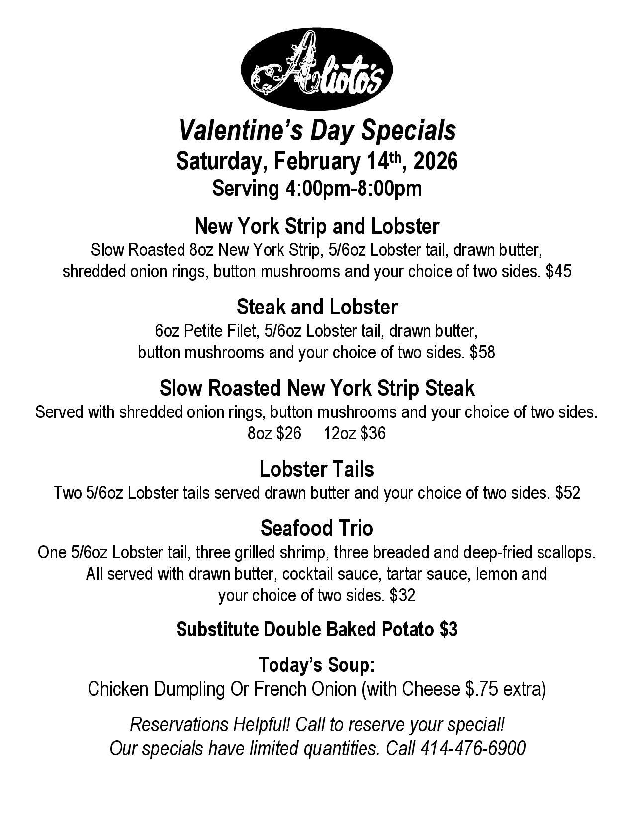 Valentine's Day Specials