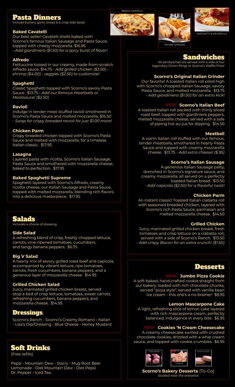 Dine-in and Take-out Menu page 2