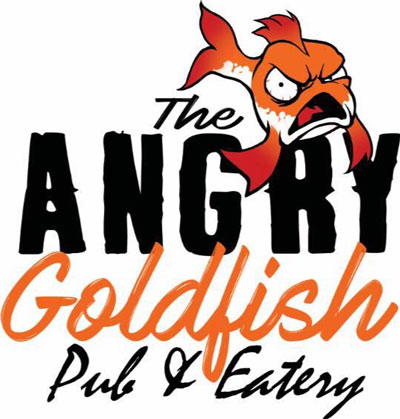 Angry Goldfish Pub & Eatery logo scroll