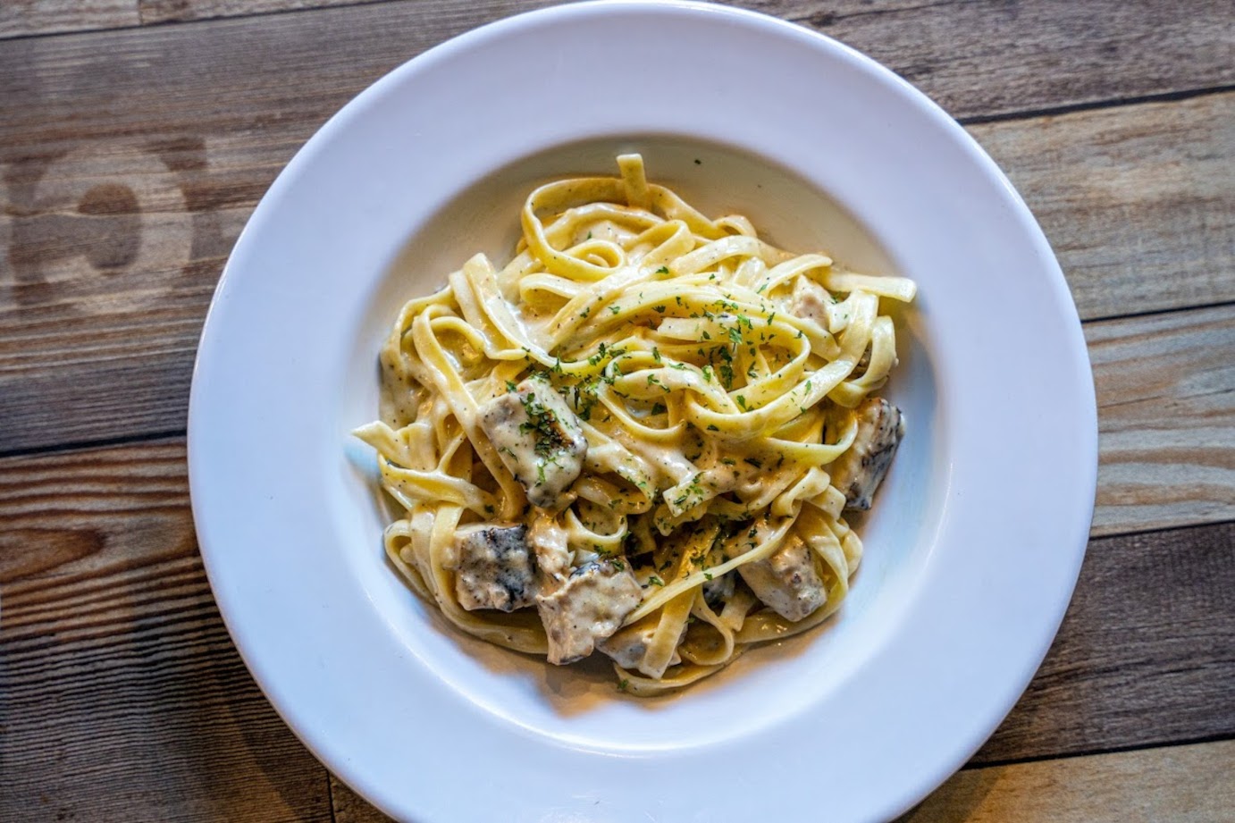  Chicken Fettuccine Alfredo, top view