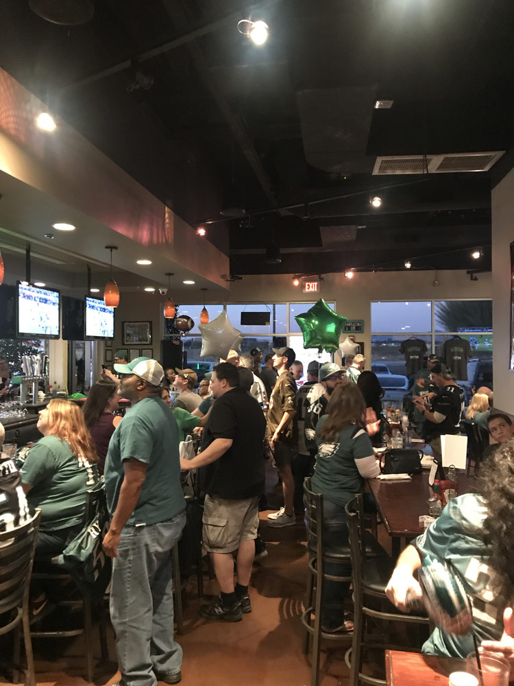 Inside a Scottsdale, Arizona bar there's a Eagles fan club that