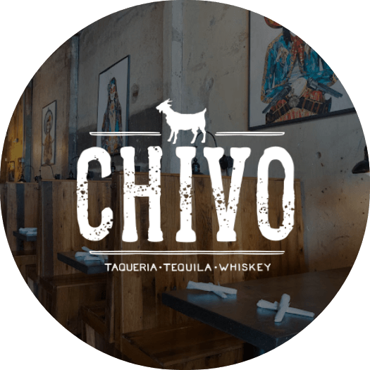 Chivo Taqueria logo and interior