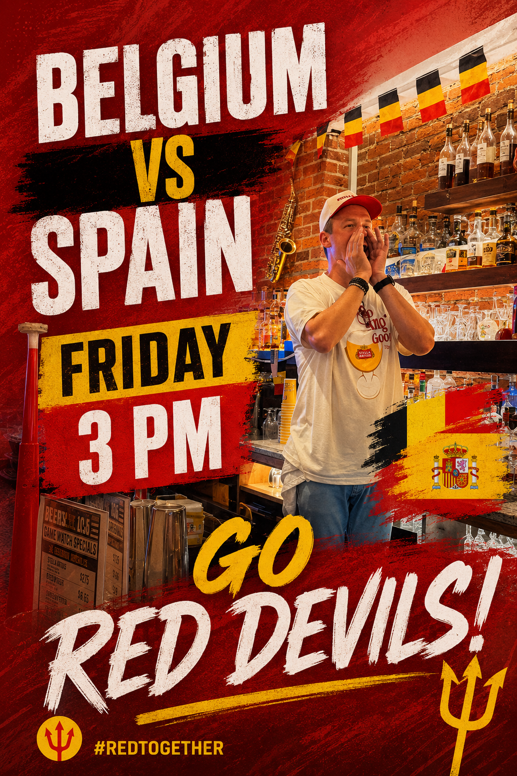 World cup game watch Belgium vs Spain