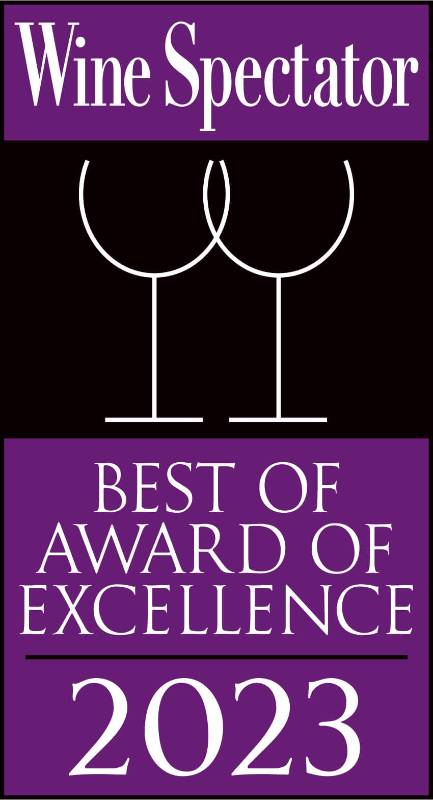Wine Spectator Best of award of excellence badge