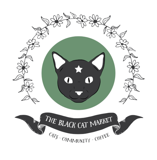 Black Cat Market logo scroll