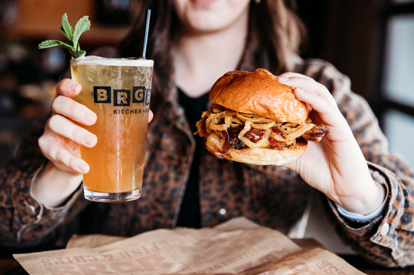 Beer and burger