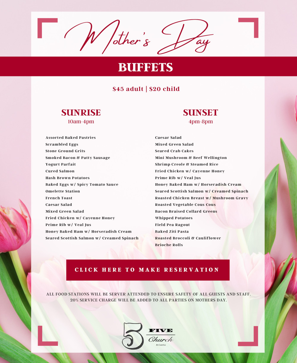 buffets menu