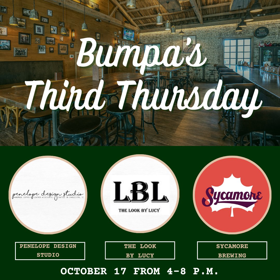 Picture of Bumpa's interior with the information about Third Thursday Event