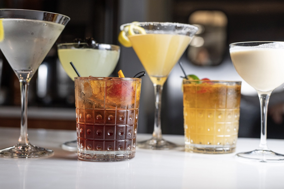 Assortment of cocktail drinks
