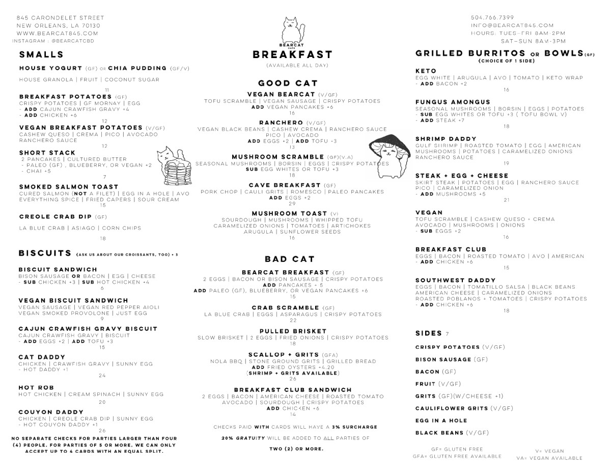 Breakfast Menu