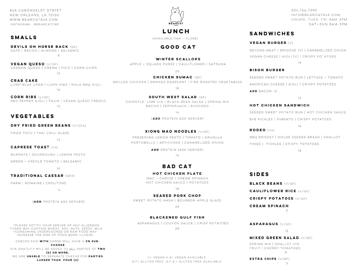 Lunch Menu