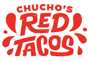 Chucho's Red Tacos logo scroll