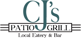 CJ's Patio Grill logo scroll