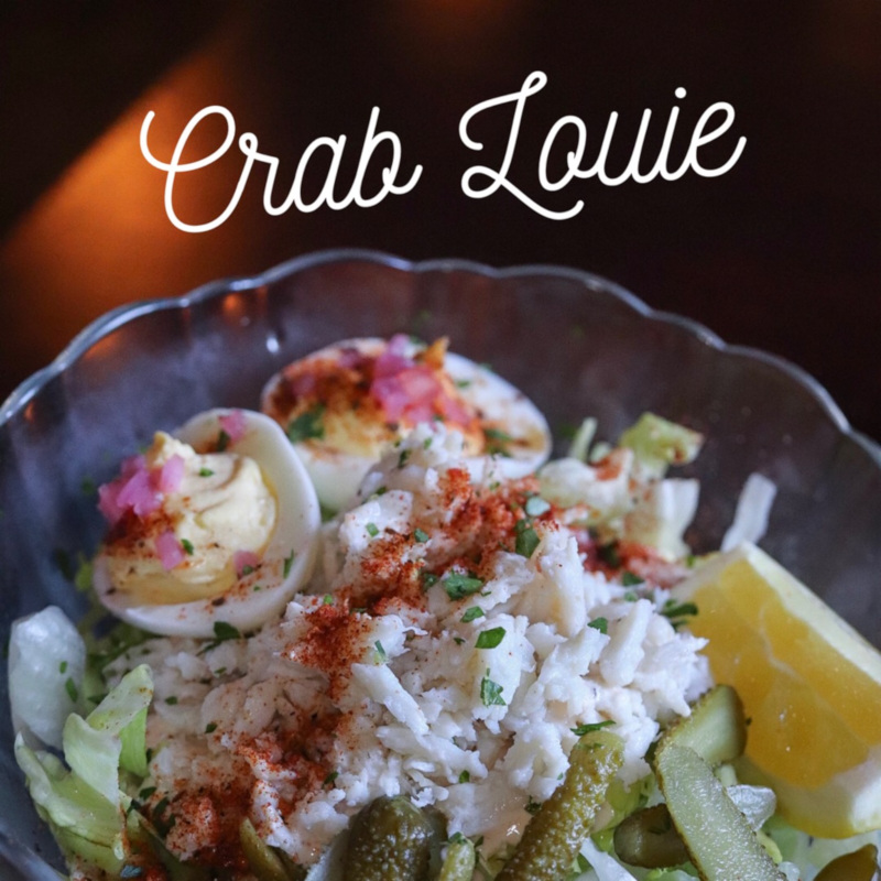 Crab Louie dish closeup