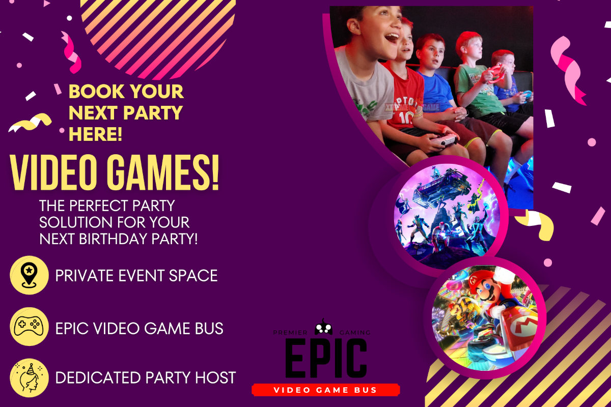 Book your next party with video games