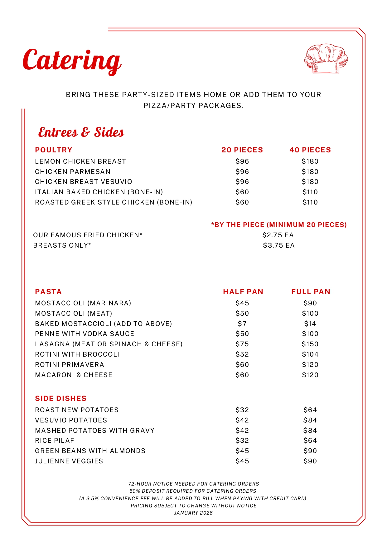 Catering menu 2