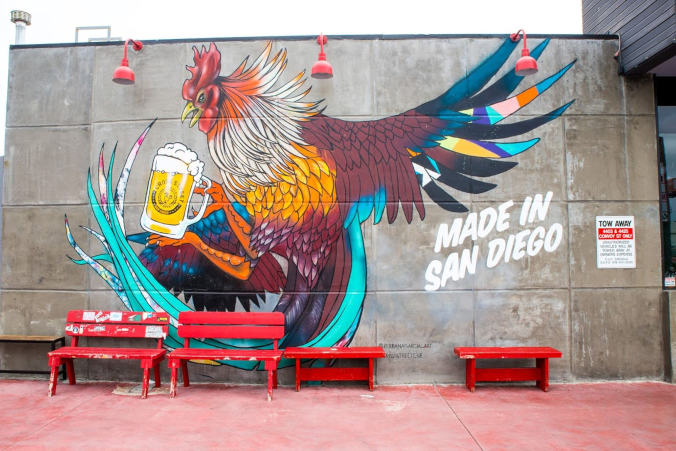 Rooster wall mural