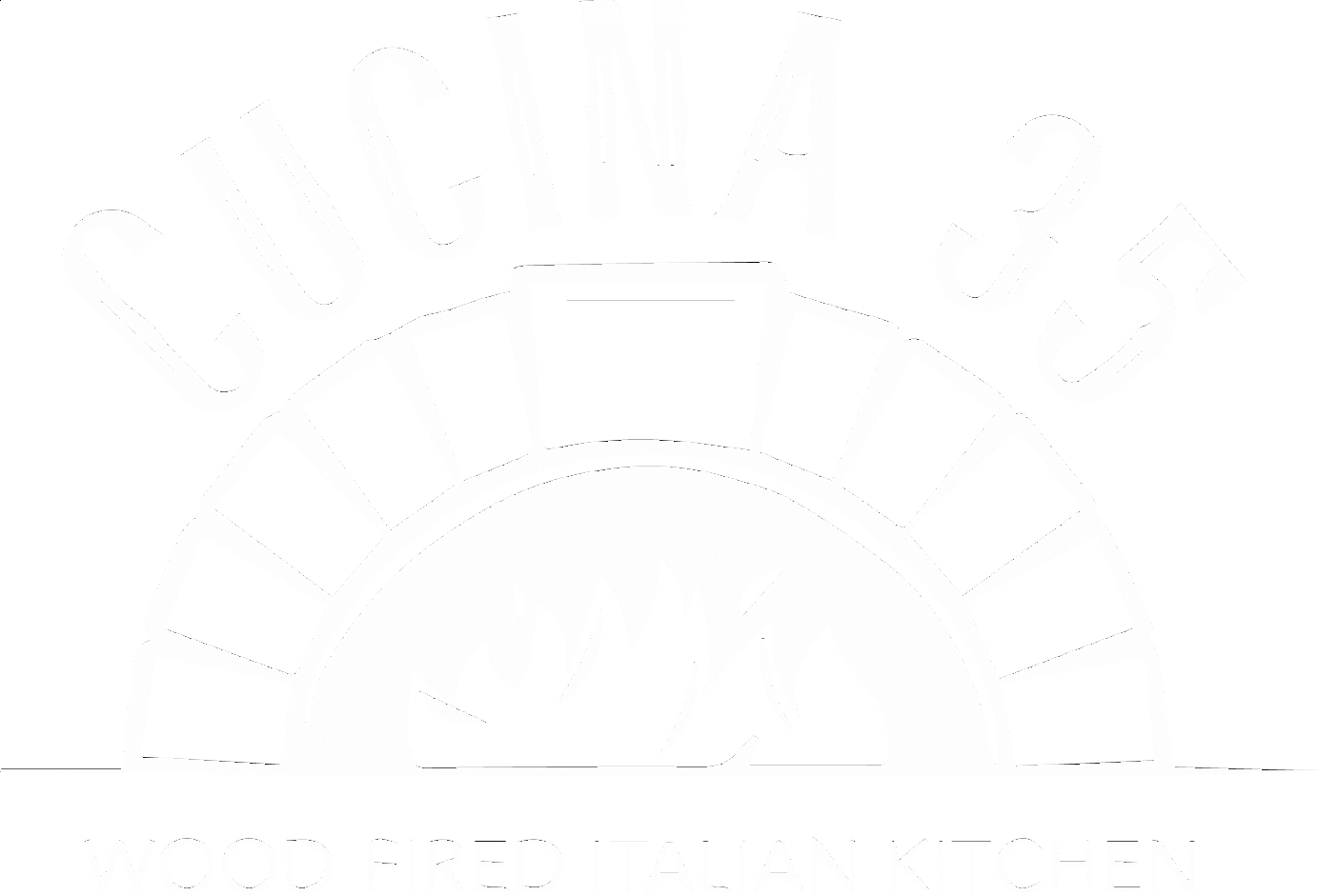 Cucina on 35th logo scroll