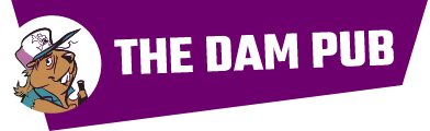 The Dam Pub logo scroll