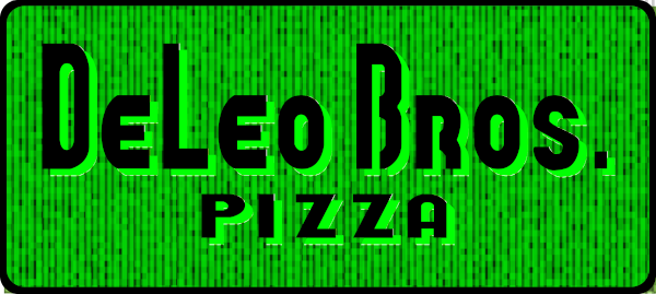DeLeo Bros. Pizza logo scroll