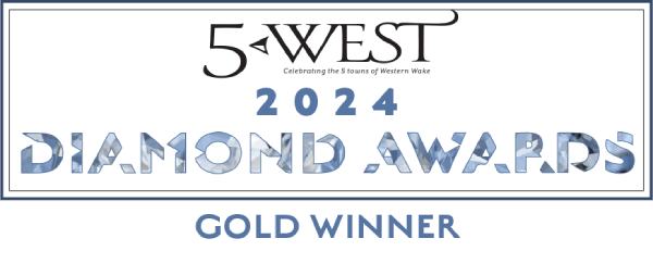 5 West magazine best outdoor dining award badge