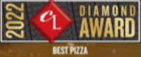 Badge Cary Living Diamond Award 2022 for best pizza