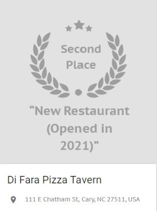 Badge Voter's choice award for the best new restaurant