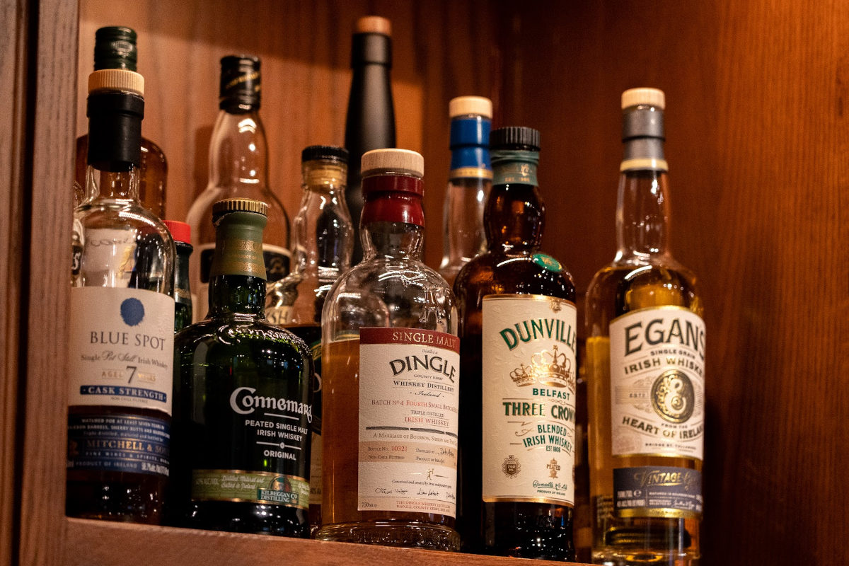 Various whiskey bottles