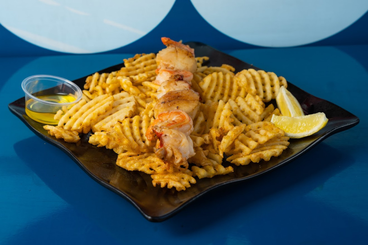 Fries and shrimps