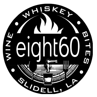 Eight60 Wine Whiskey and Bites logo top
