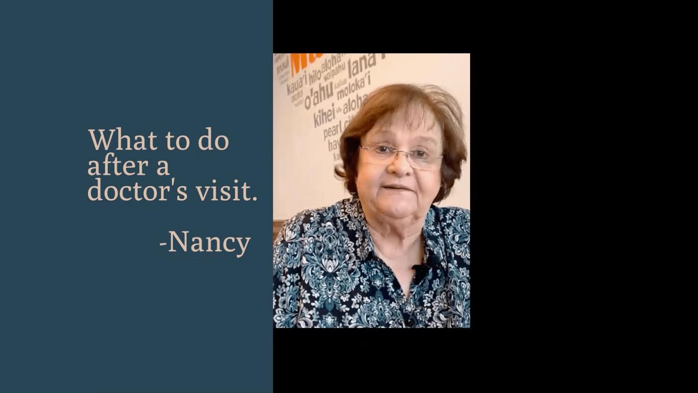 What to do after a doctor’s visit - by Nancy