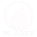 Flame Cantina logo scroll