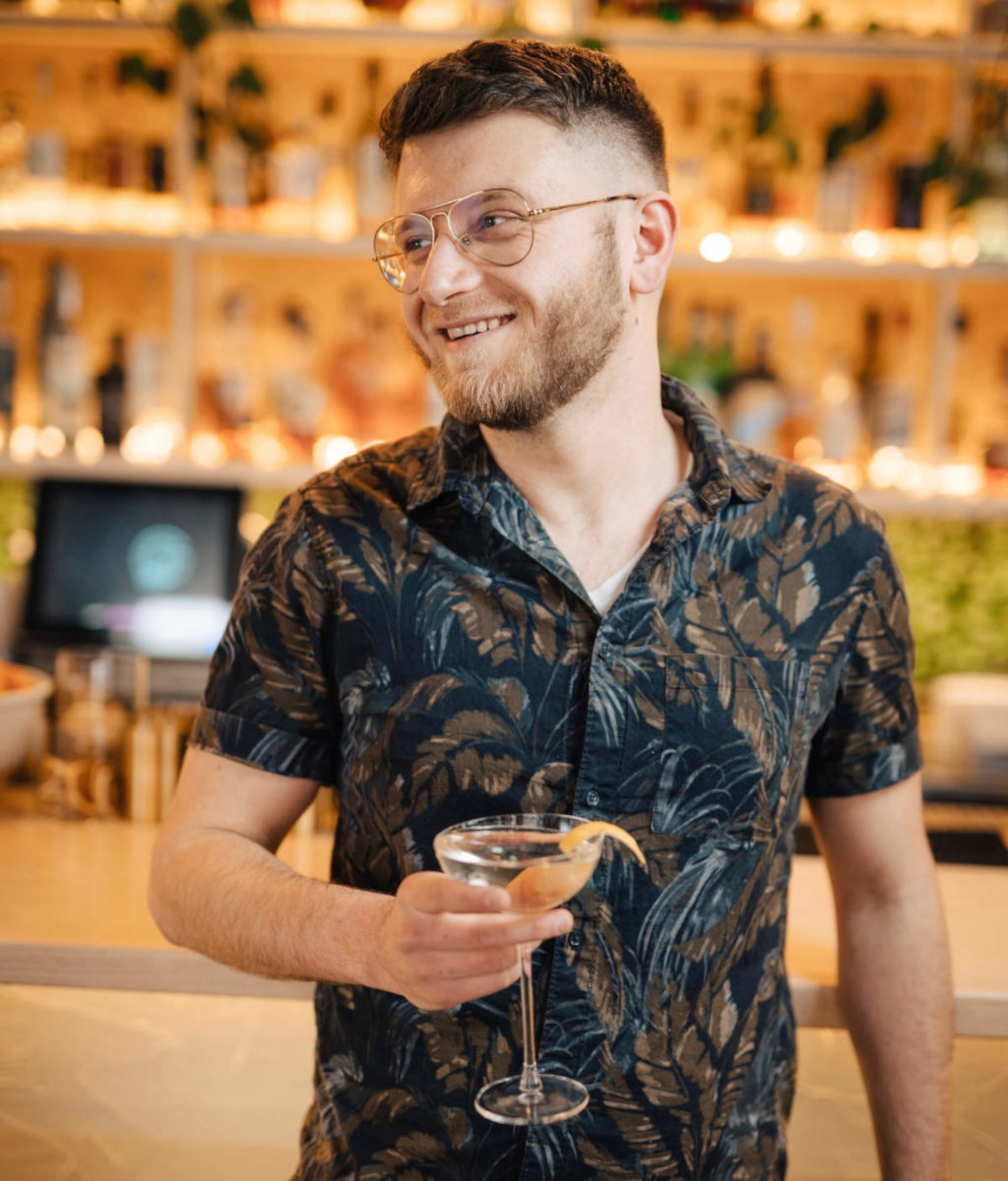 Quintin Scalfaro with cocktail