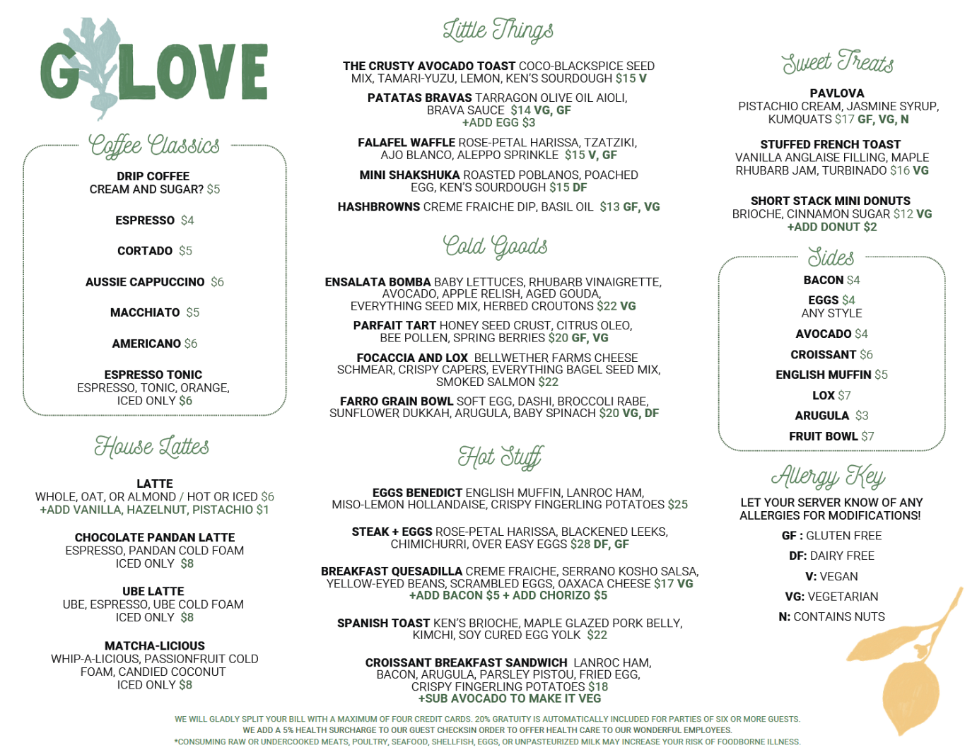 brunch menu