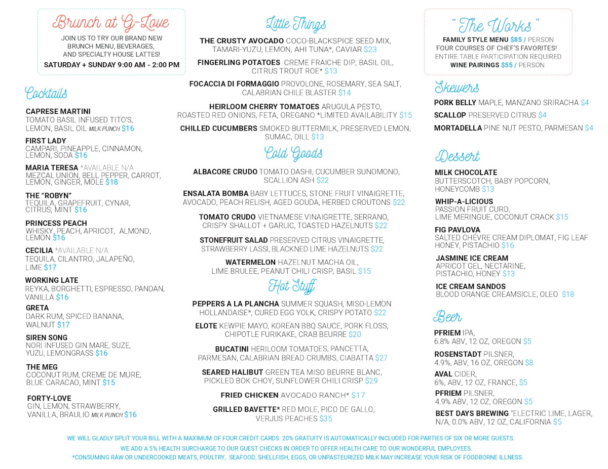 love menu