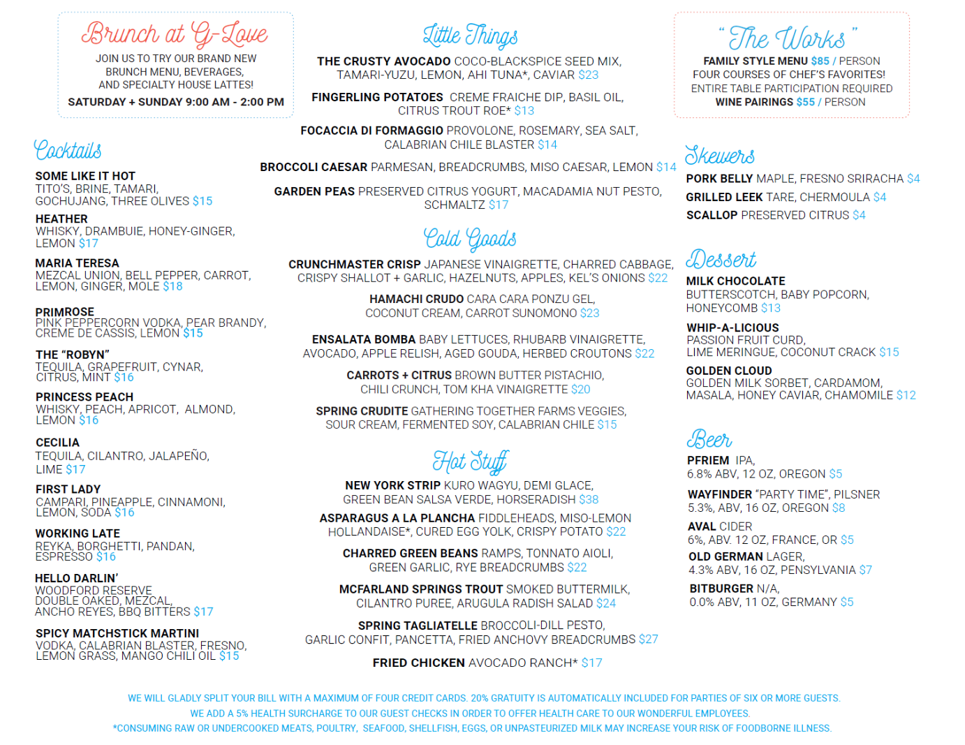 love menu
