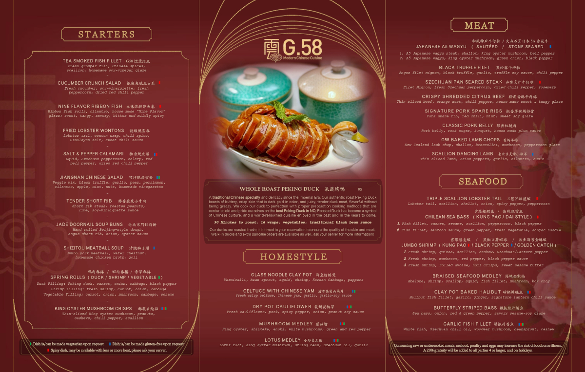 Holiday Menu