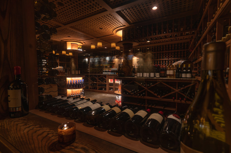 Bar and wine selection of Wine Vault