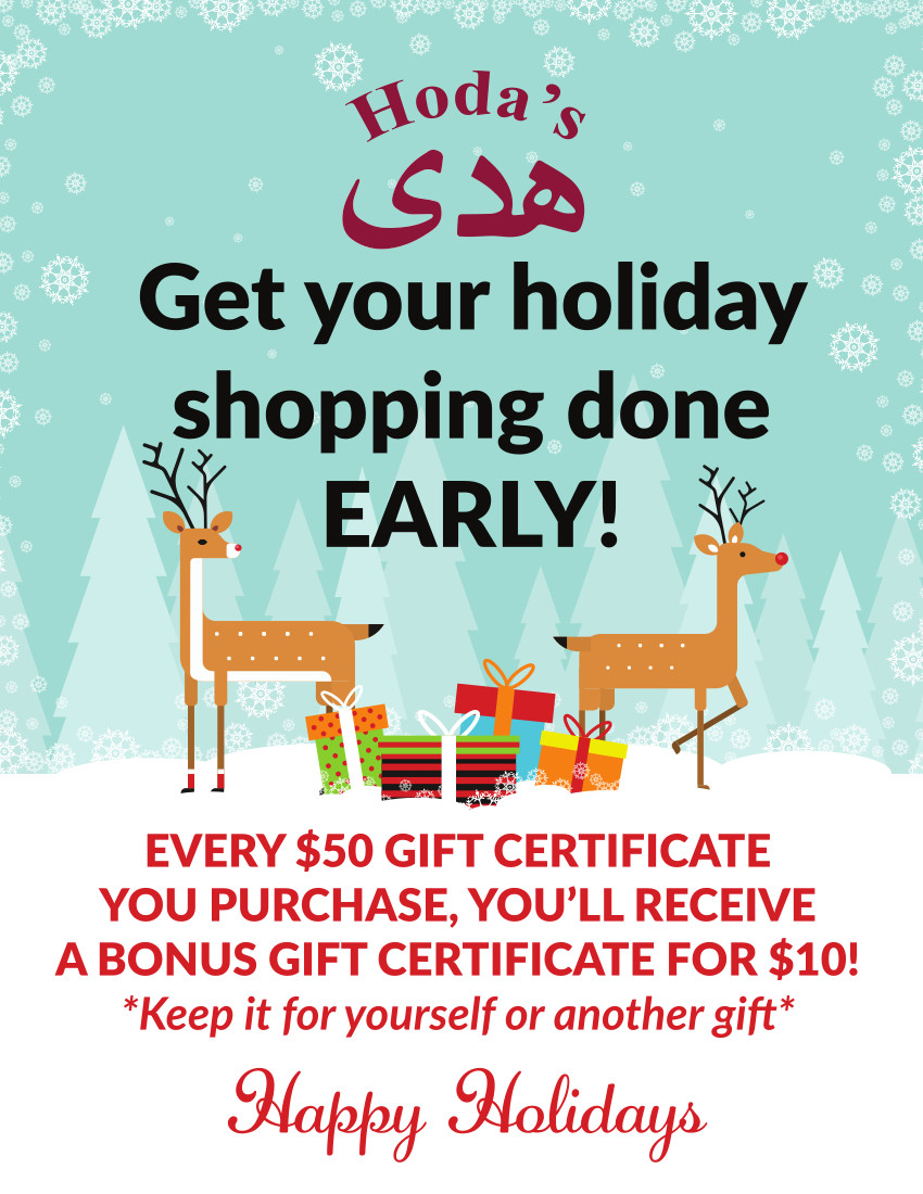 holiday shopping flyer