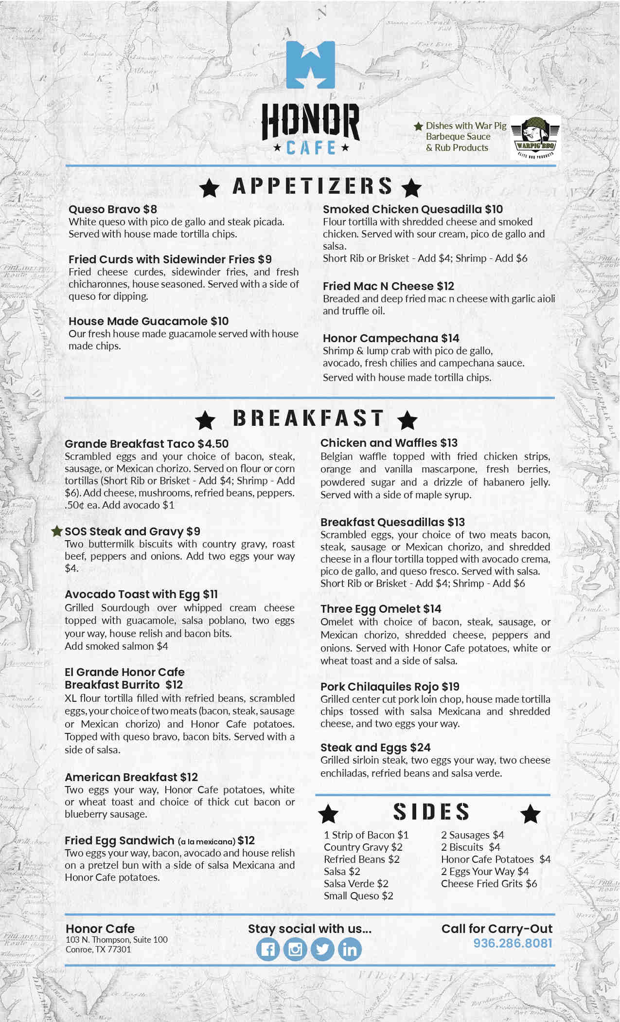 food menu breakfast