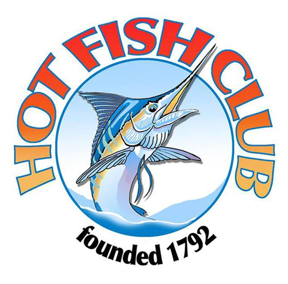 Hot Fish Club logo scroll